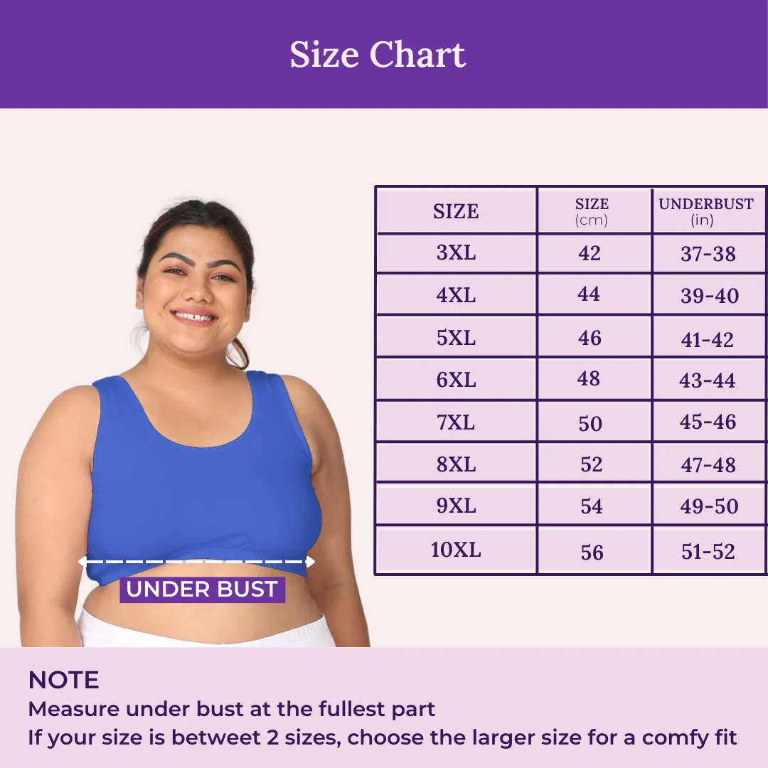 Plus Size Night Bra | Plus Size Home Bra | Non Padded | Non Wired | Full Coverage | Racerback | Pack Of 3 - Image 4