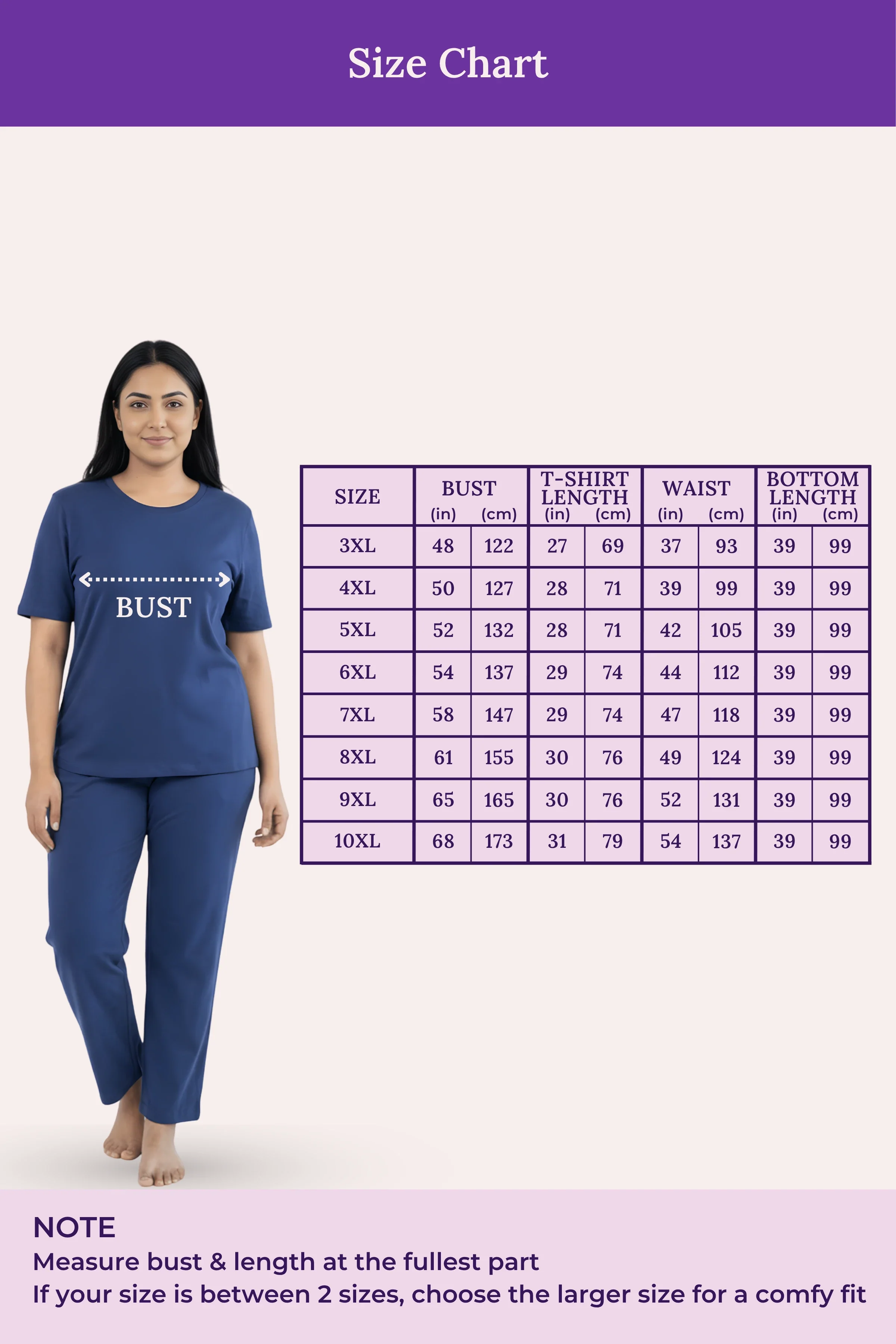 Pyjama Set | T-shirt & Pyjama | Cotton Blend | Relaxed Fit | Elasticated Waistband - Image 3