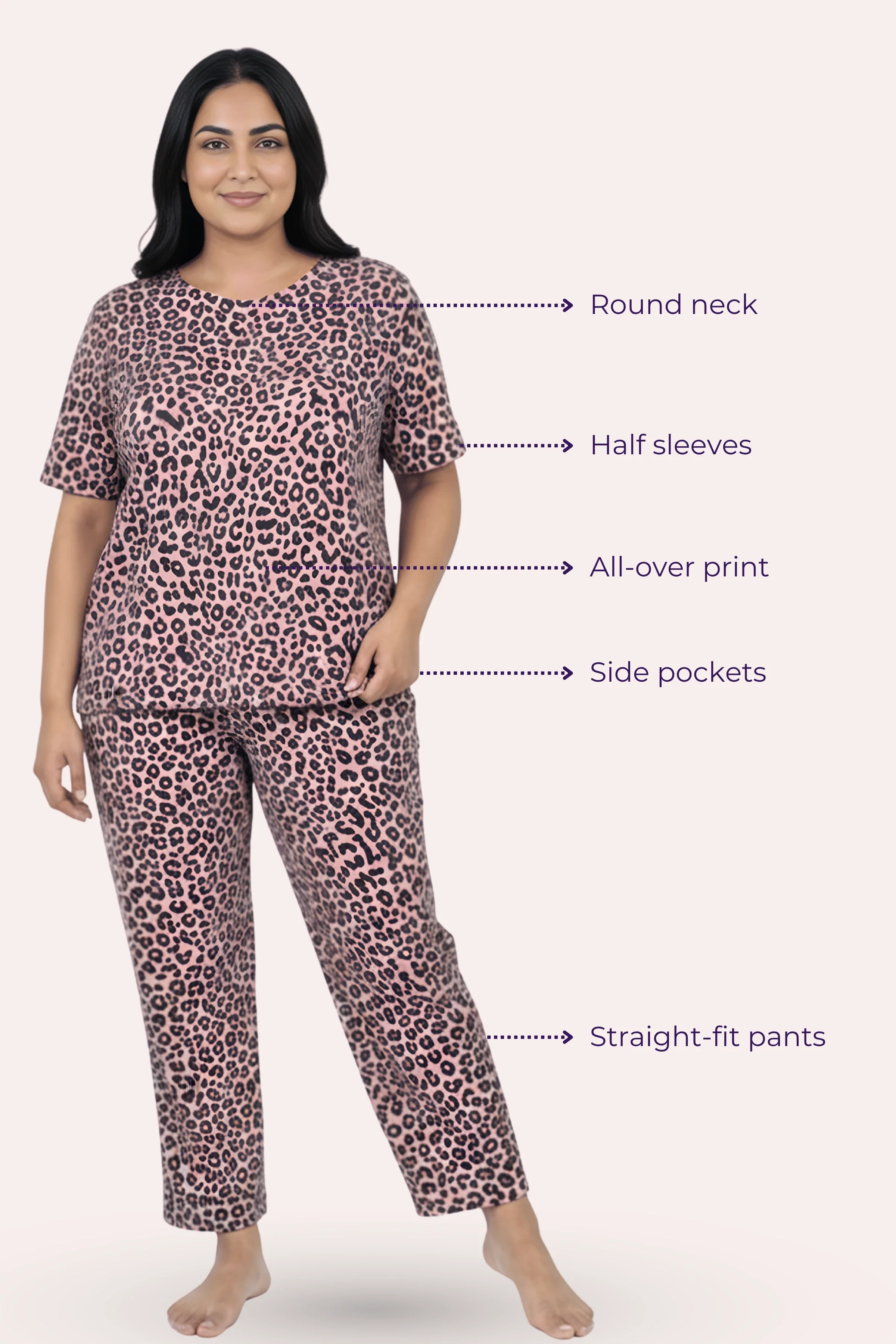 Pyjama Set | T-shirt & Pyjama | Cotton Blend | Relaxed Fit | Elasticated Waistband - Image 6