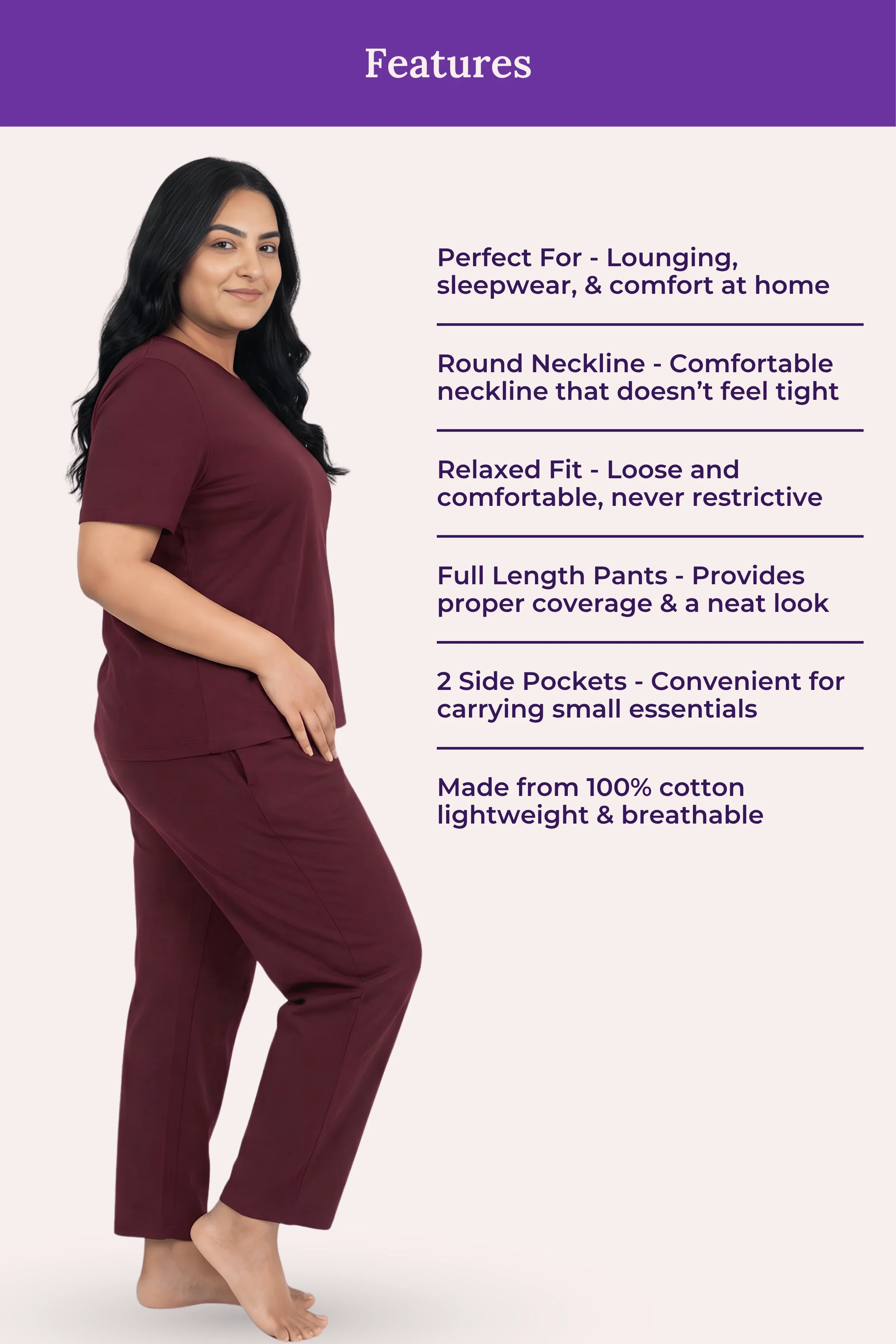 Pyjama Set | T-shirt & Pyjama | Cotton Blend | Relaxed Fit | Elasticated Waistband - Image 4