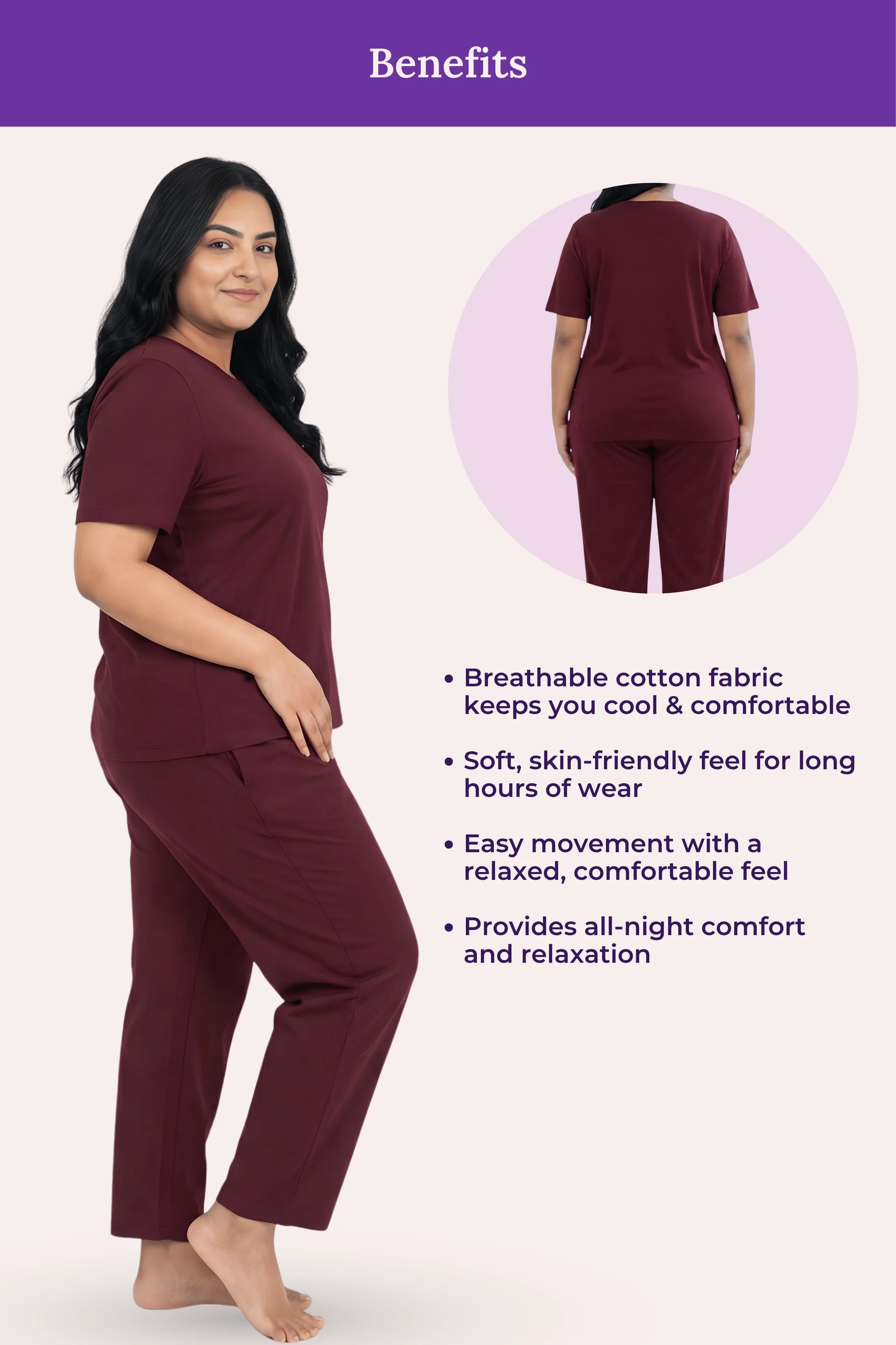 Pyjama Set | T-shirt & Pyjama | Cotton Blend | Relaxed Fit | Elasticated Waistband - Image 5