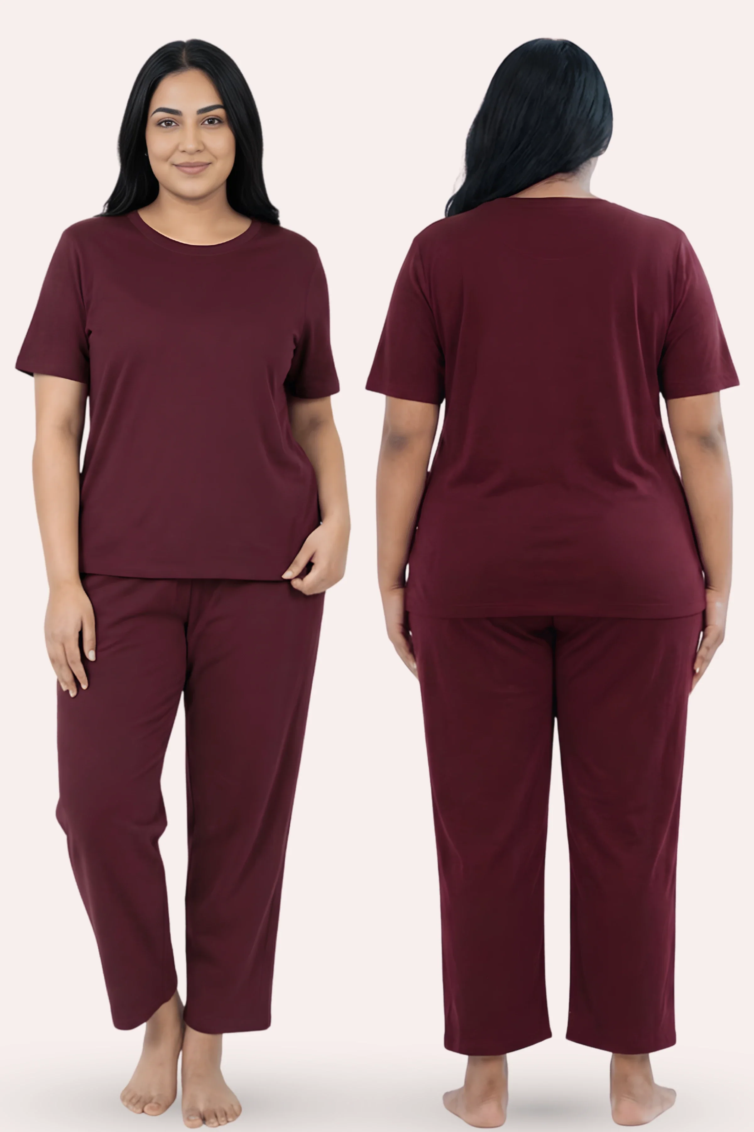 Pyjama Set | T-shirt & Pyjama | Cotton Blend | Relaxed Fit | Elasticated Waistband - Image 7