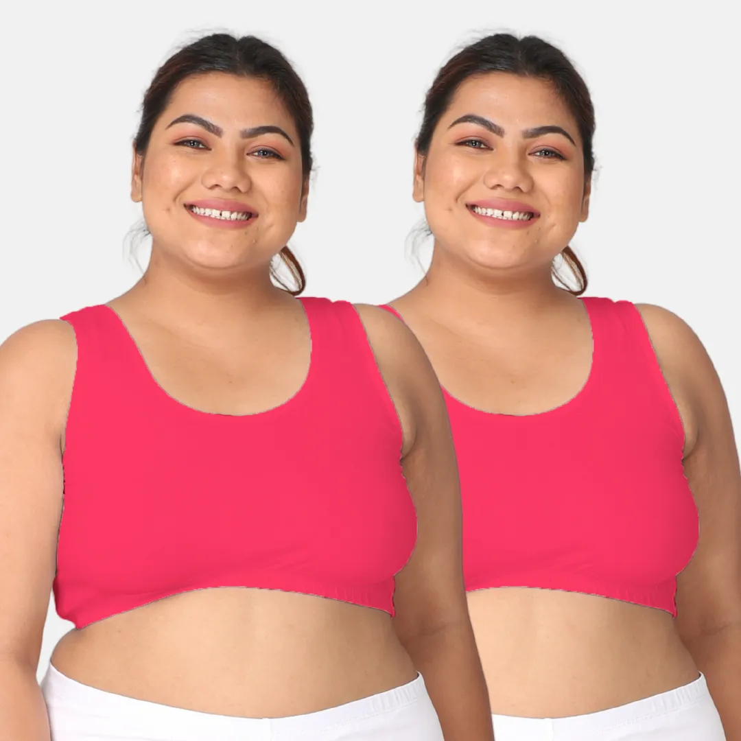 Plus Size Sleeping Bra | Plus Size Comfort Bra | Non Padded | Non Wired | Full Coverage | Racerback | Pack Of 2 - Image 11