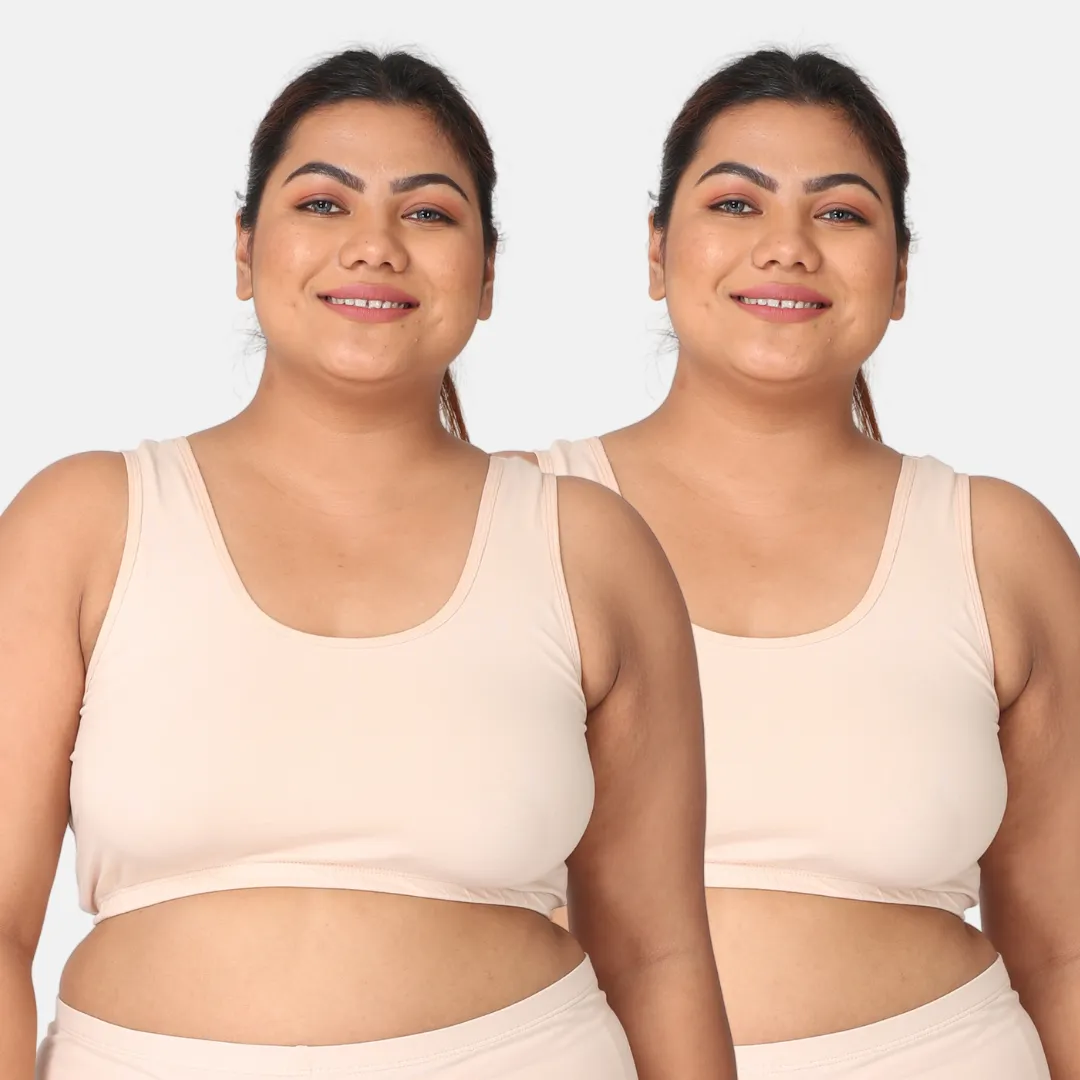Plus Size Sleeping Bra | Plus Size Comfort Bra | Non Padded | Non Wired | Full Coverage | Racerback | Pack Of 2 - Image 12