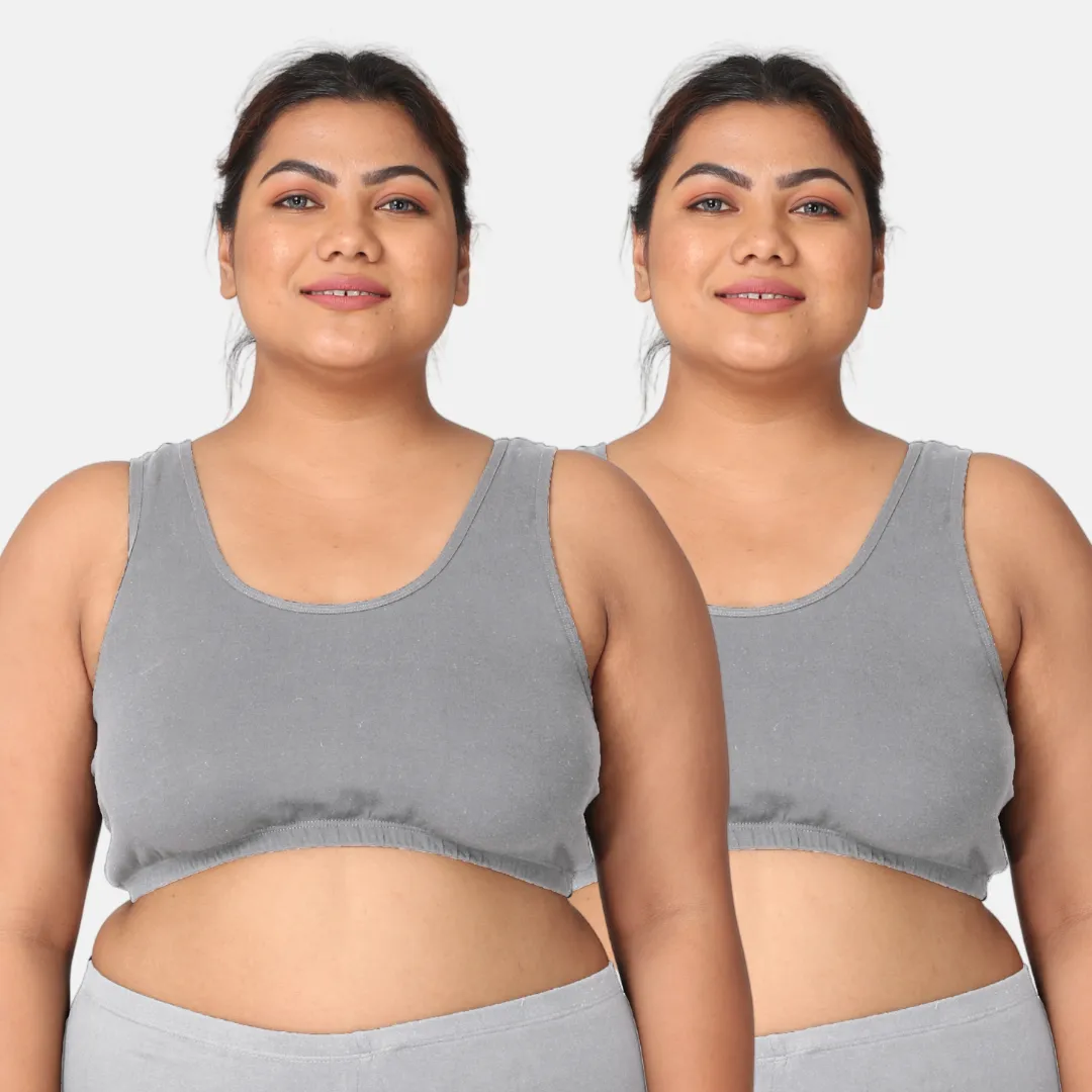 Plus Size Sleeping Bra | Plus Size Comfort Bra | Non Padded | Non Wired | Full Coverage | Racerback | Pack Of 2 - Image 13