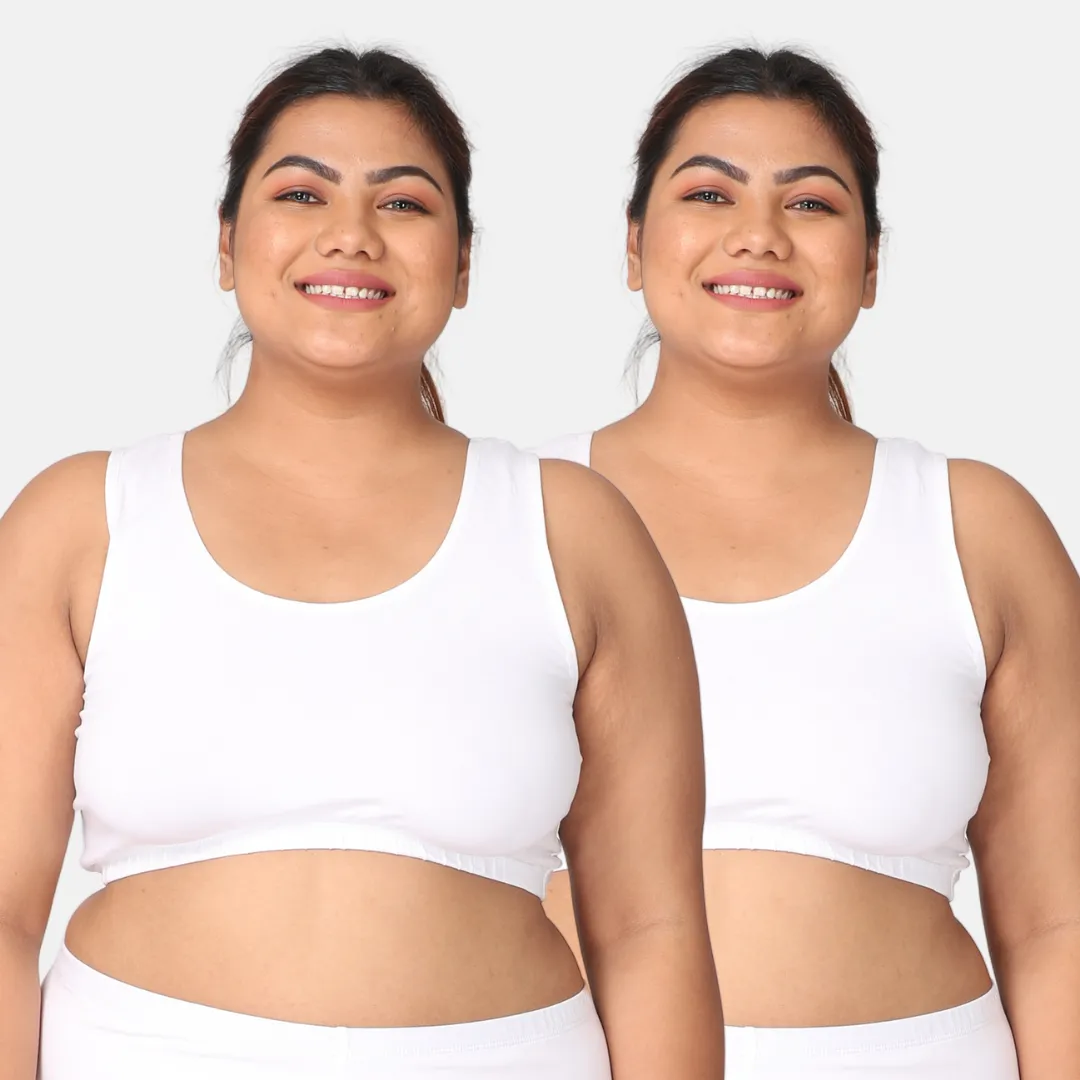Plus Size Sleeping Bra | Plus Size Comfort Bra | Non Padded | Non Wired | Full Coverage | Racerback | Pack Of 2 - Image 14