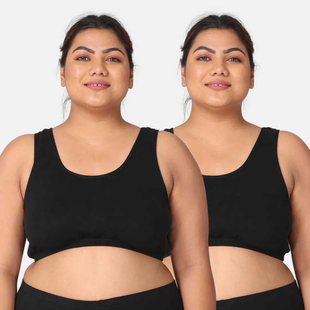 Plus Size Sleeping Bra | Plus Size Comfort Bra | Non Padded | Non Wired | Full Coverage | Racerback | Pack Of 2 - Image 15
