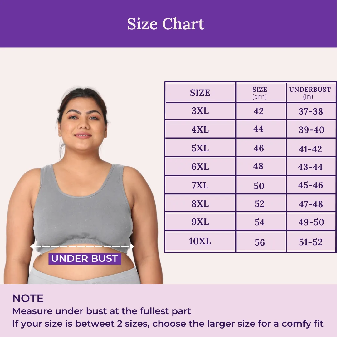 Plus Size Sleeping Bra | Plus Size Comfort Bra | Non Padded | Non Wired | Full Coverage | Racerback | Pack Of 2 - Image 4