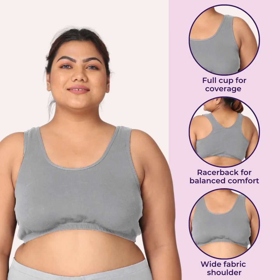 Plus Size Sleeping Bra | Plus Size Comfort Bra | Non Padded | Non Wired | Full Coverage | Racerback | Pack Of 2 - Image 7