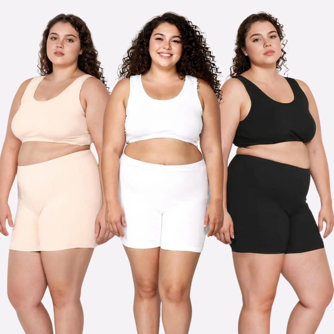 Plus Size Undershorts | High Waist | Full Coverage | Thigh Length | Chafe Free & Itch Free | Pack Of 3 - Image 11