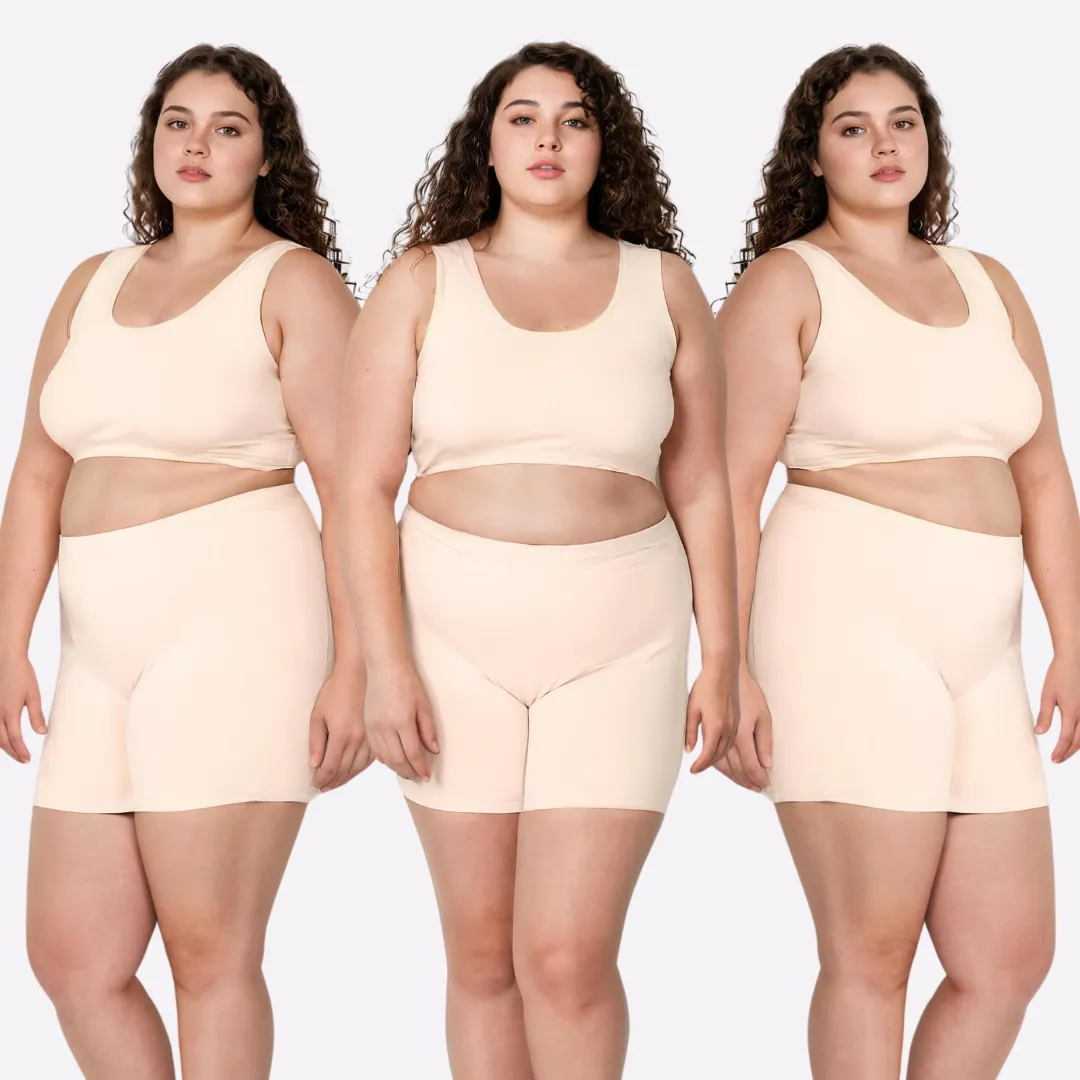 Plus Size Undershorts | High Waist | Full Coverage | Thigh Length | Chafe Free & Itch Free | Pack Of 3 - Image 14