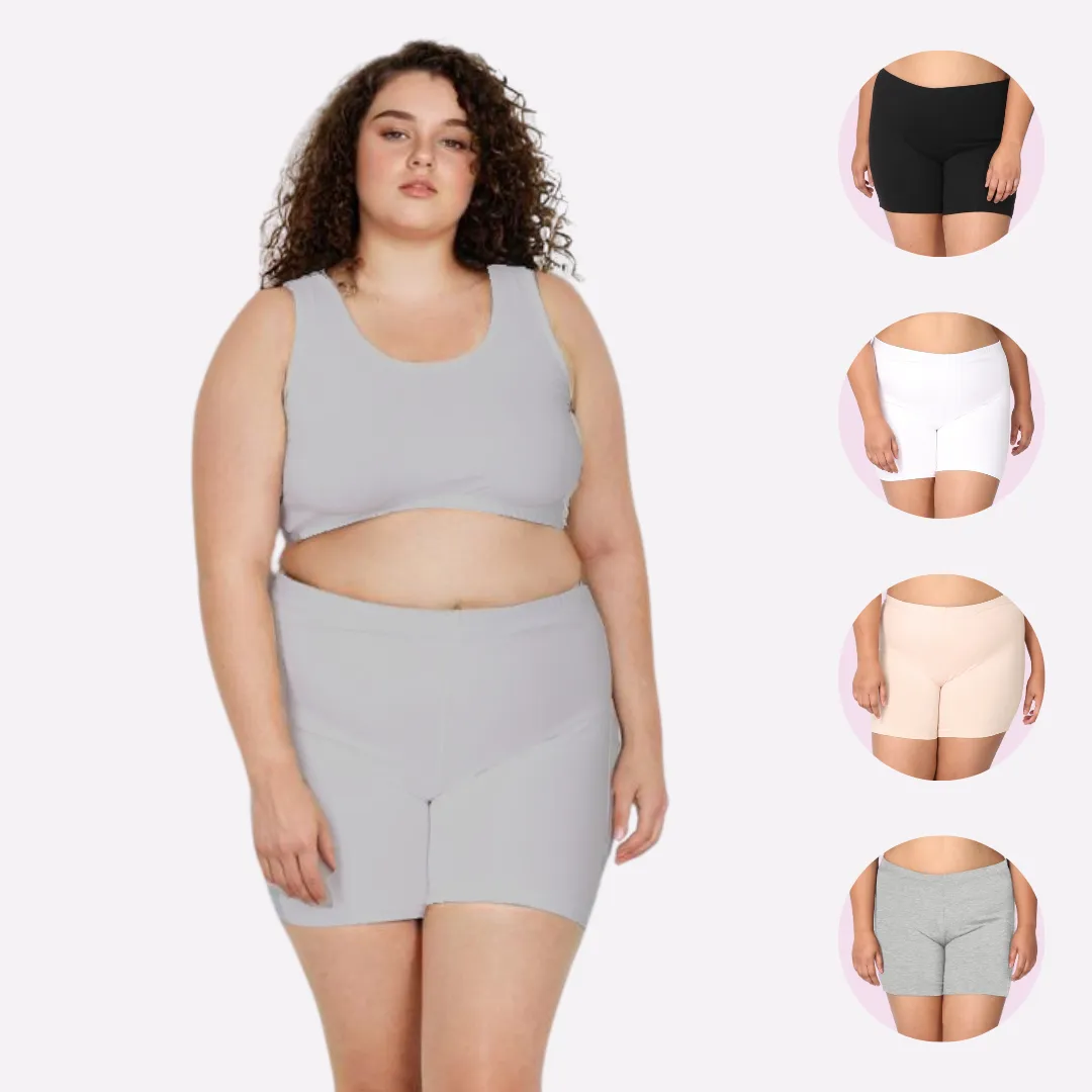 Plus Size Undershorts | High Waist | Full Coverage | Thigh Length | Chafe Free & Itch Free | Pack Of 4 - Image 13