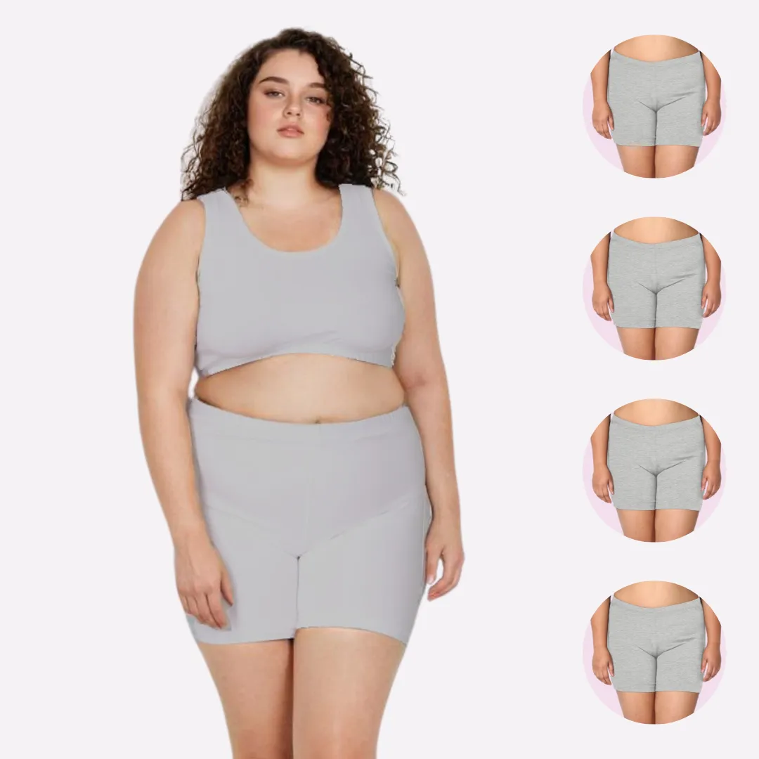 Plus Size Undershorts | High Waist | Full Coverage | Thigh Length | Chafe Free & Itch Free | Pack Of 4 - Image 14