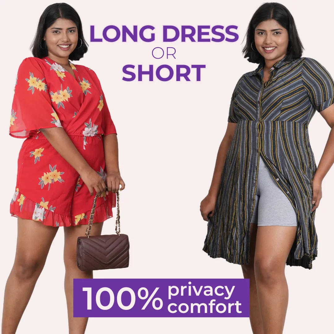 Plus Size Undershorts | High Waist | Full Coverage | Thigh Length | Chafe Free & Itch Free | Pack Of 4 - Image 7