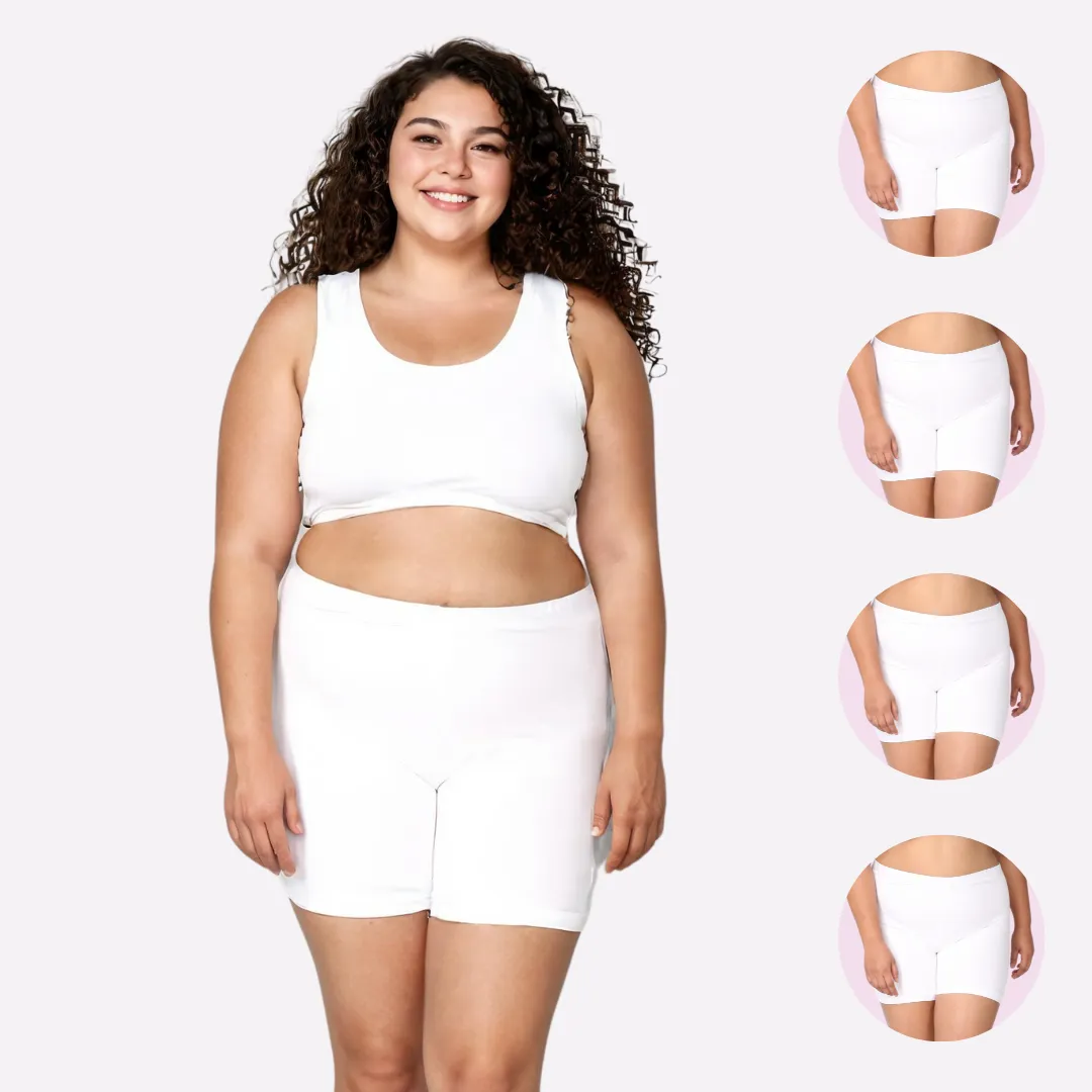 Plus Size Undershorts | High Waist | Full Coverage | Thigh Length | Chafe Free & Itch Free | Pack Of 4 - Image 9