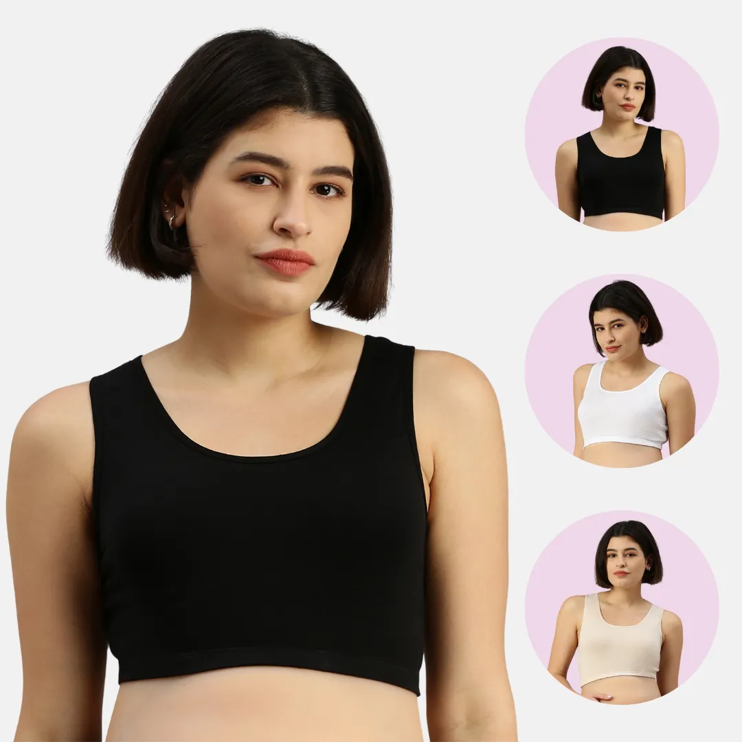 Pregnancy Bra | Racerback | No Underwire | Wide Straps | 3-Pack - Image 12
