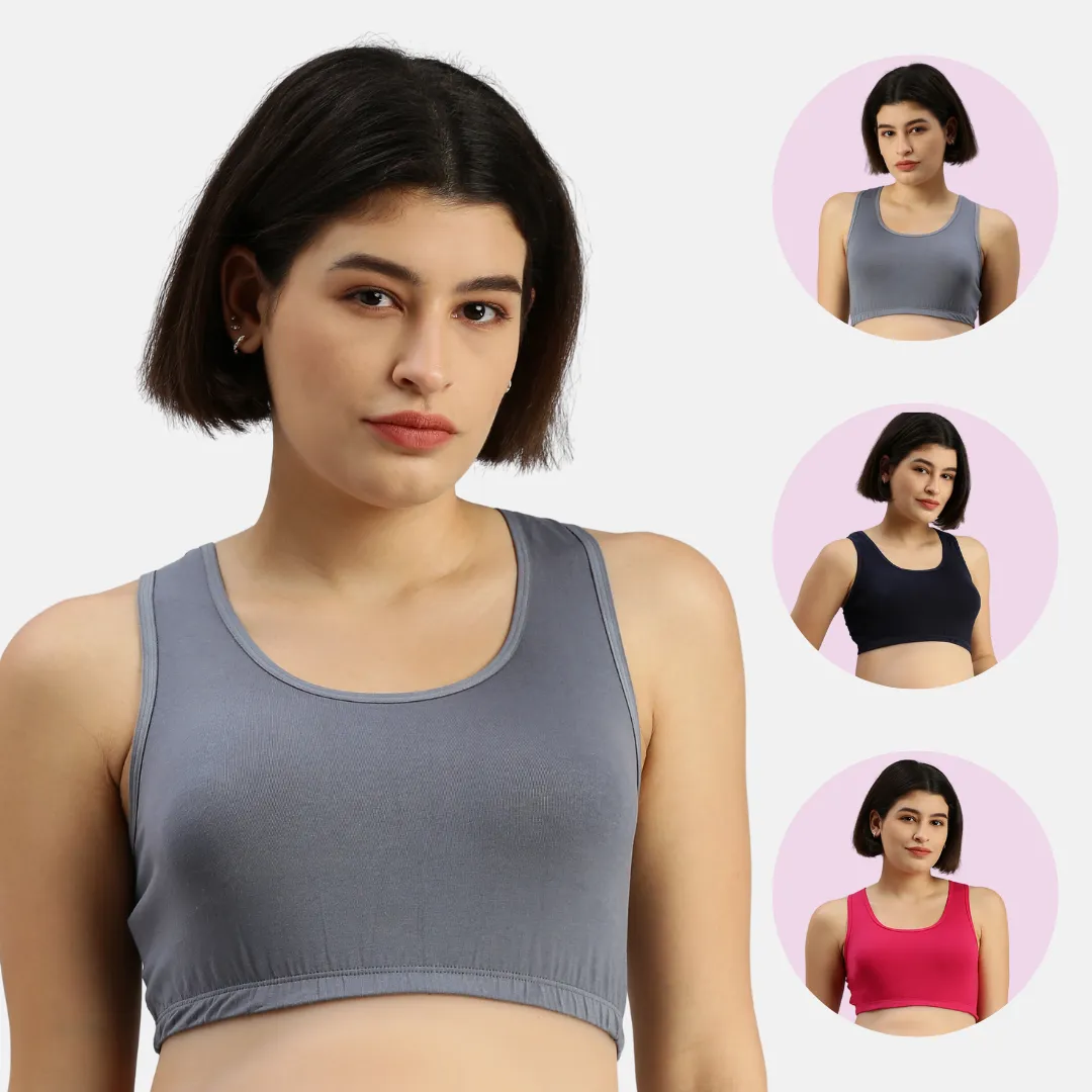 Pregnancy Bra | Racerback | No Underwire | Wide Straps | 3-Pack - Image 8