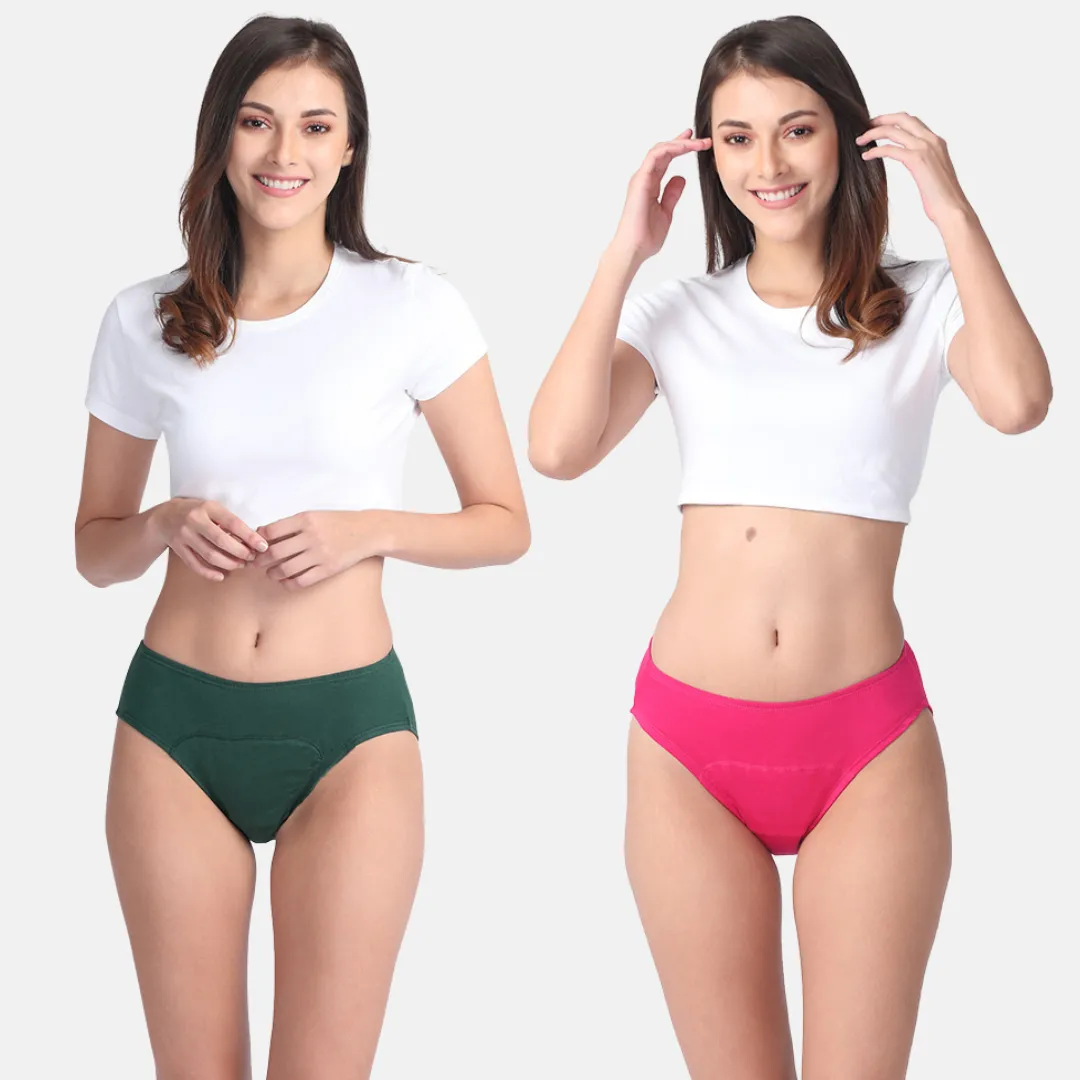 Period Panties For Stain Free Period | Hipster Fit | Leakproof | Use with Pad For Hygiene | Prevents Front & Back Stains | 2 Pack - Image 16