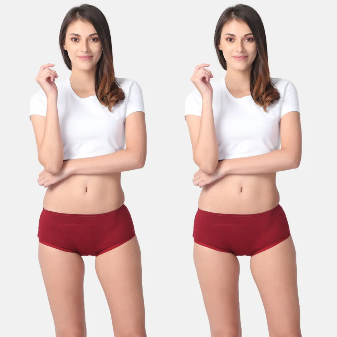 Reusable Period Panties For Heavy Flow | Boxer Fit | Prevents Front, Back & Inner Thigh Stains | 2 Pack - Image 12