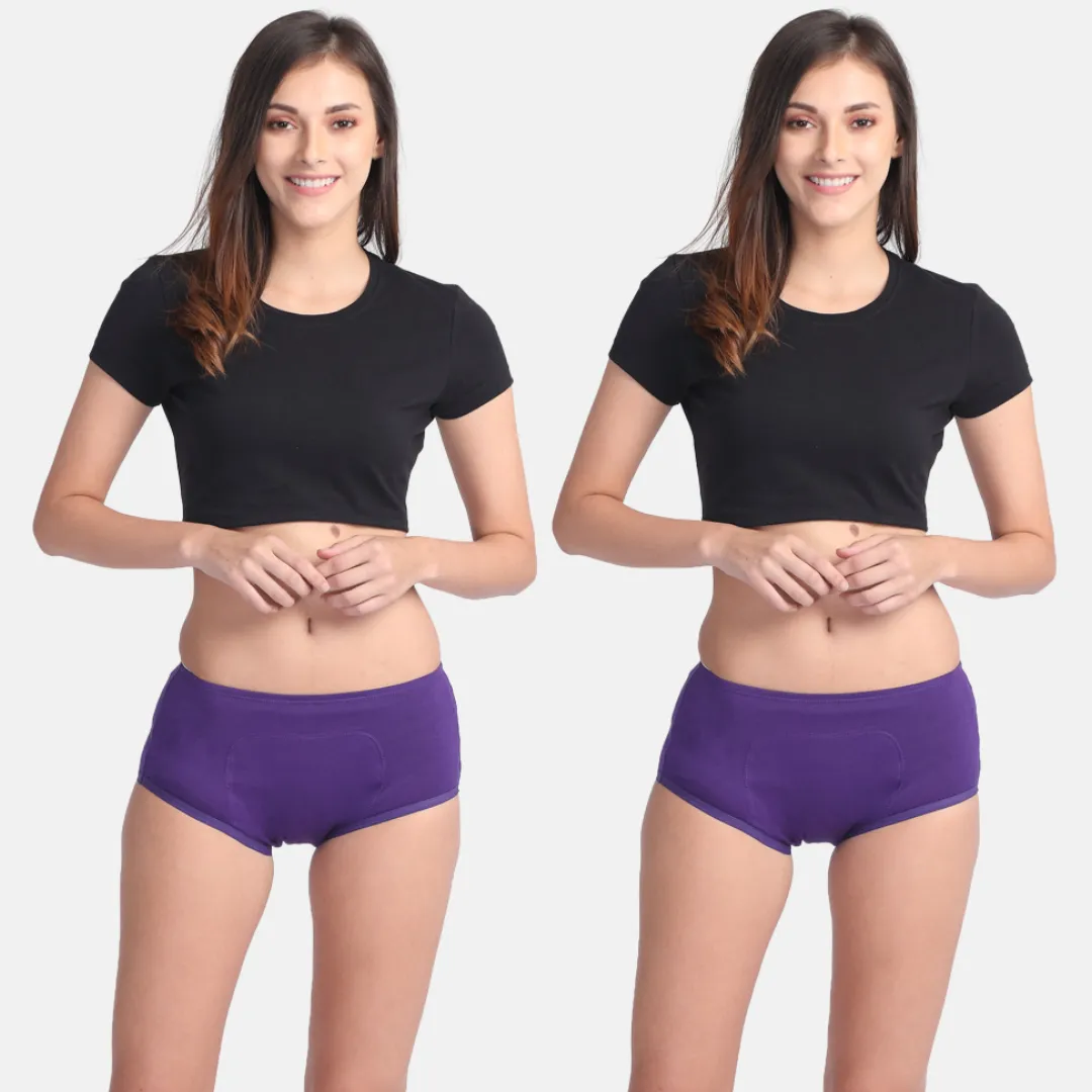 Reusable Period Panties For Heavy Flow | Boxer Fit | Prevents Front, Back & Inner Thigh Stains | 2 Pack - Image 15