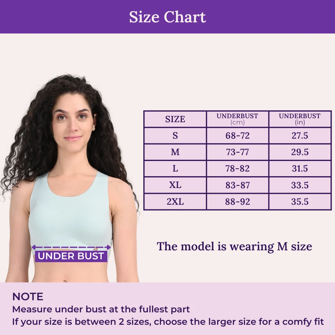 EzeFit Bra | Racerback | High Front Neck | T shirt Bra/Sports Bra | Seamless | Lightly Padded | Non Wired - Image 3