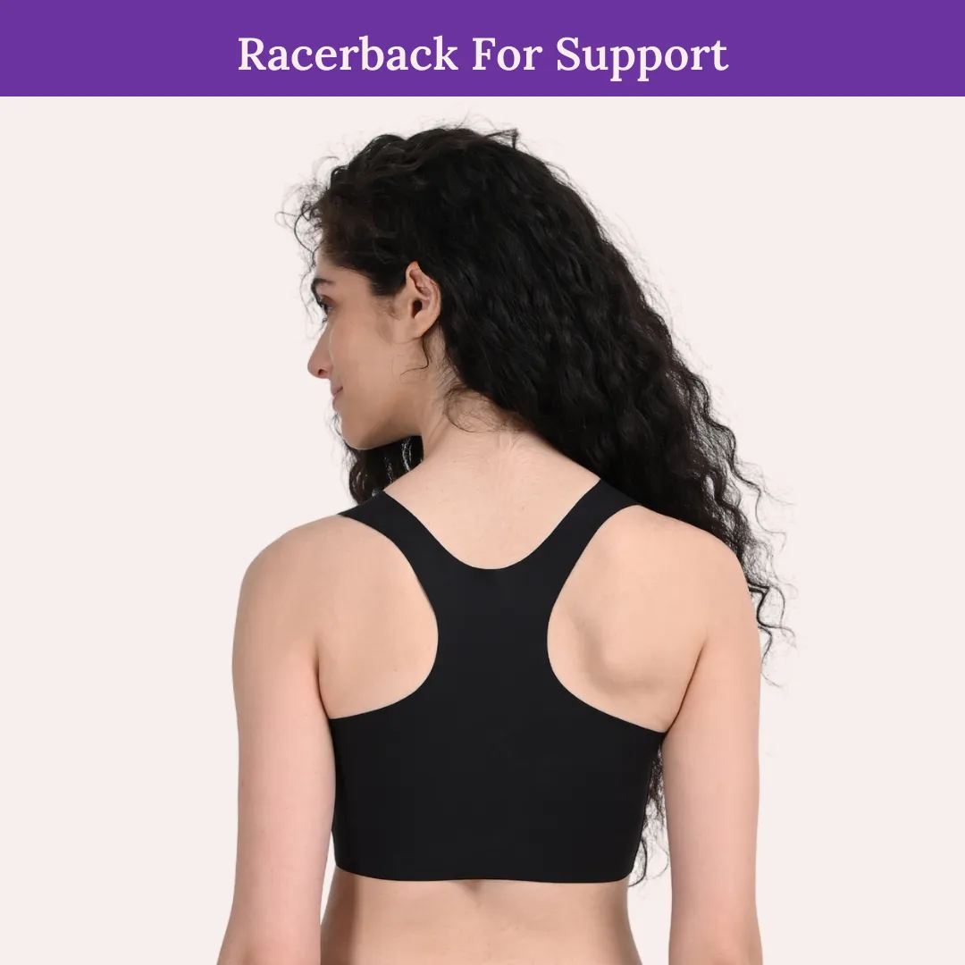EzeFit Bra | Racerback | Sports Bra/T shirt Bra | Seamless | Non Wired | Lightly Padded | Removable Cups | Pack Of 2 - Image 2
