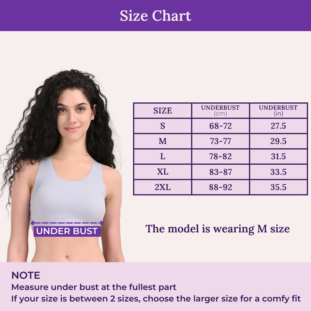 EzeFit Bra | U Back | Seamless | Fabric Shoulder | T shirt Bra/Sports Bra | Removable Pads | Non Wired - Image 4