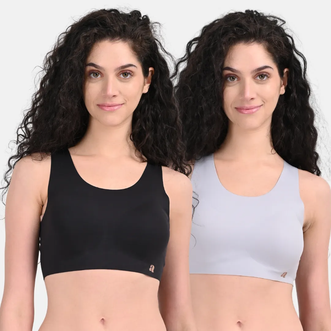 EzeFit Bra | U Back | Sports Bra/T shirt Bra | Lightly Padded | Seamless | Removable Pads | Pack Of 2 - Image 12