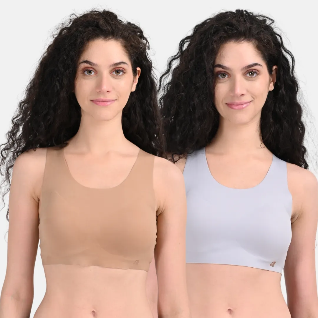 EzeFit Bra | U Back | Sports Bra/T shirt Bra | Lightly Padded | Seamless | Removable Pads | Pack Of 2 - Image 16