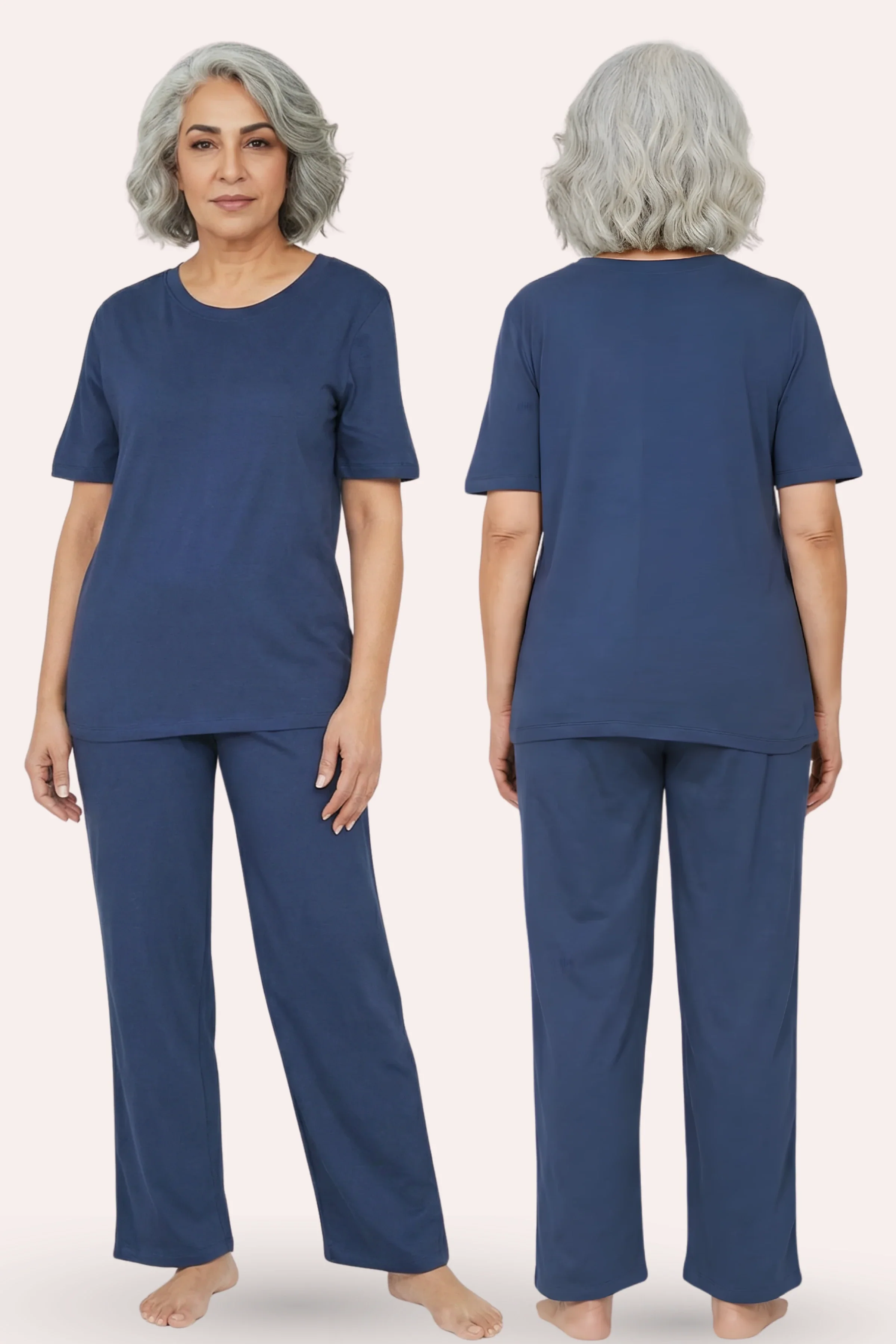 Pyjama Set | T-shirt & Pyjama | Cotton Blend | Relaxed Fit | Elasticated Waistband - Image 7