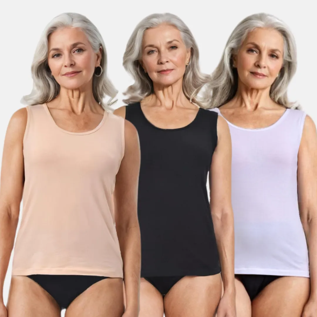 Inner Tank Top | Fabric Shoulder | U Neckline | 3-Pack - Image 11