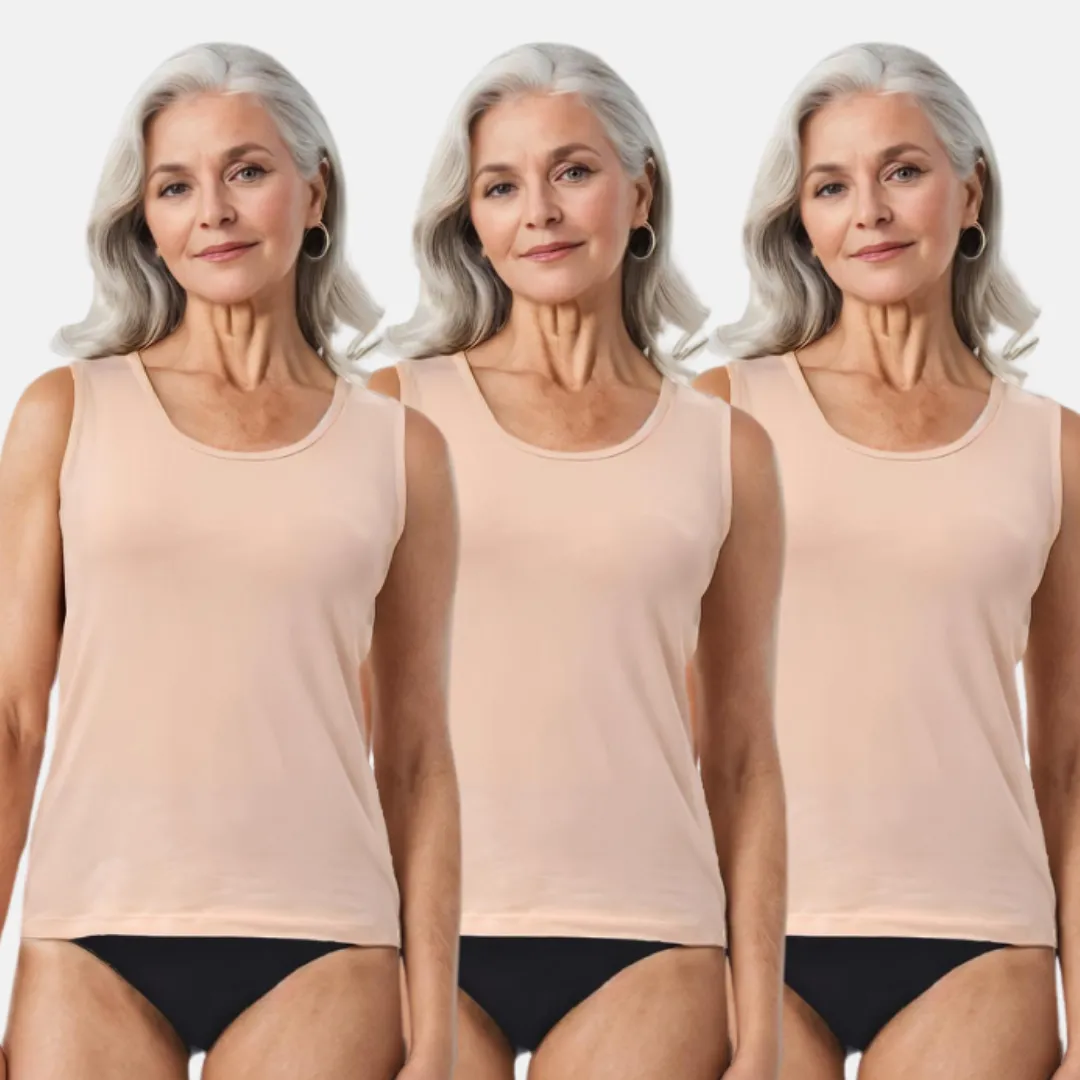 Inner Tank Top | Fabric Shoulder | U Neckline | 3-Pack - Image 12