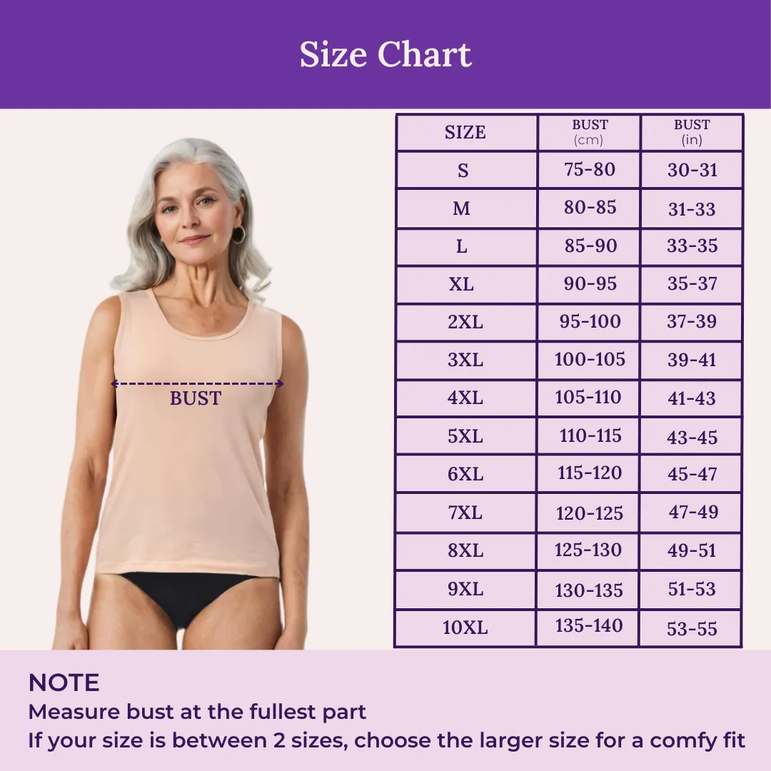 Inner Tank Top | Fabric Shoulder | U Neckline | 3-Pack - Image 3