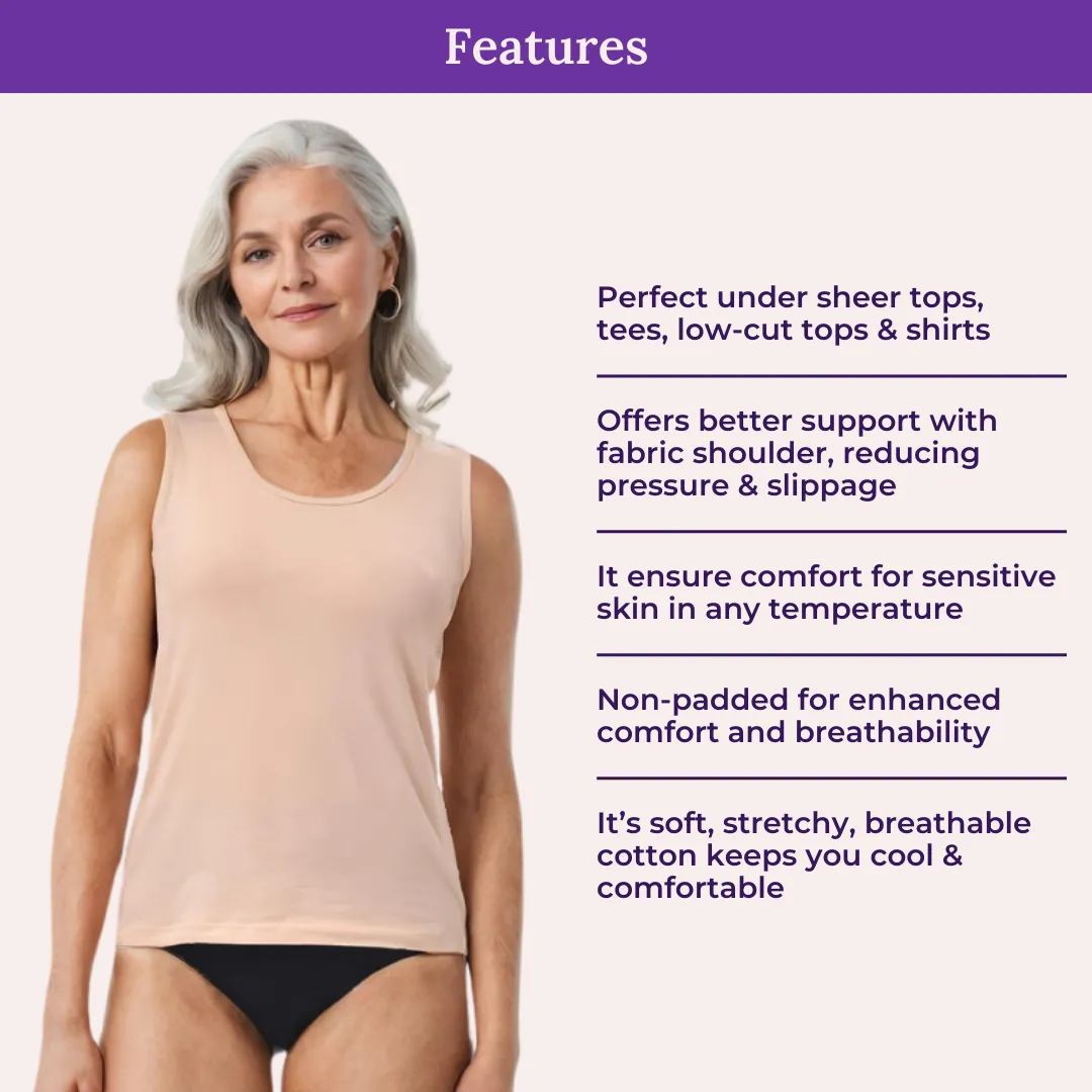 Inner Tank Top | Fabric Shoulder | U Neckline | 3-Pack - Image 4