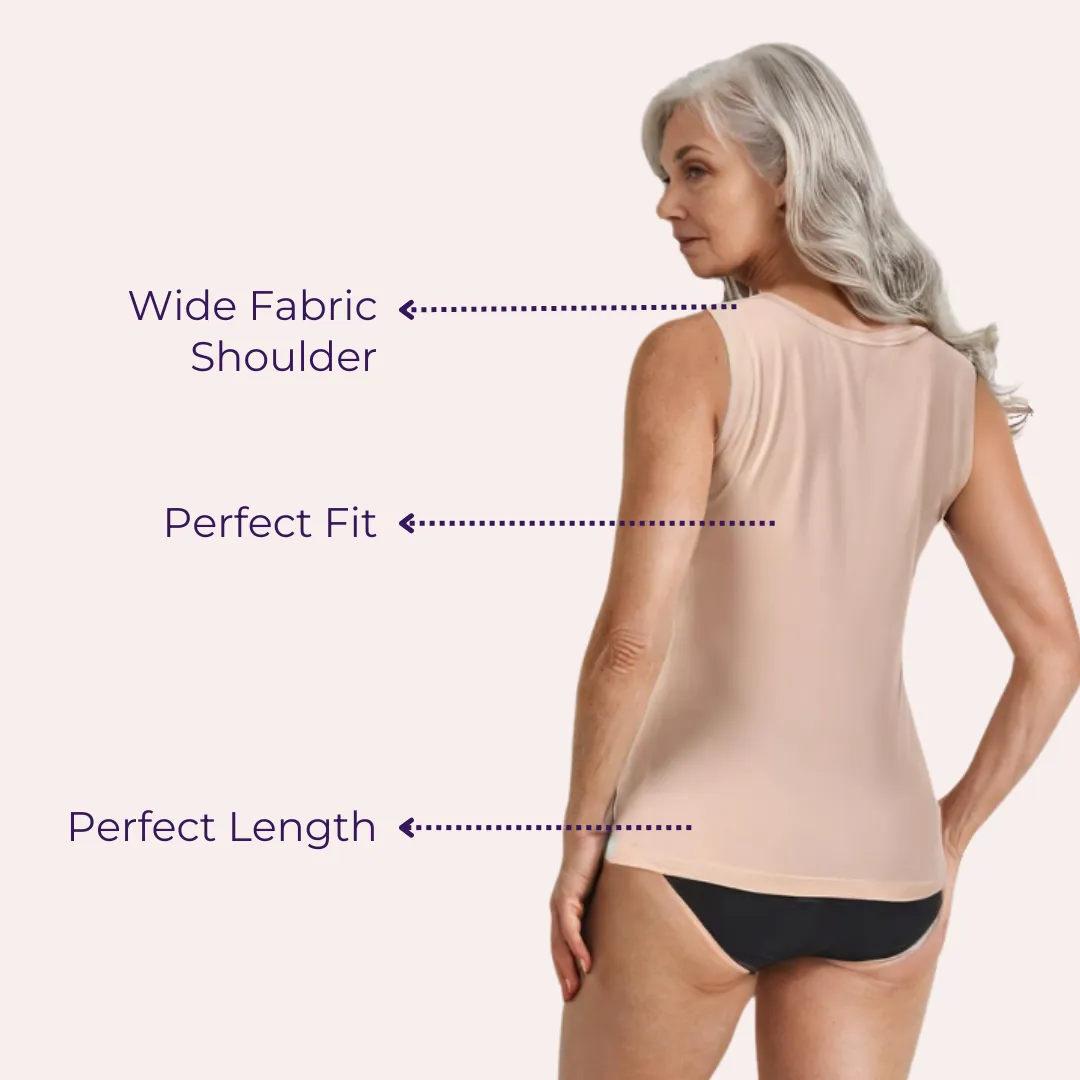 Inner Tank Top | Fabric Shoulder | U Neckline | 3-Pack - Image 6
