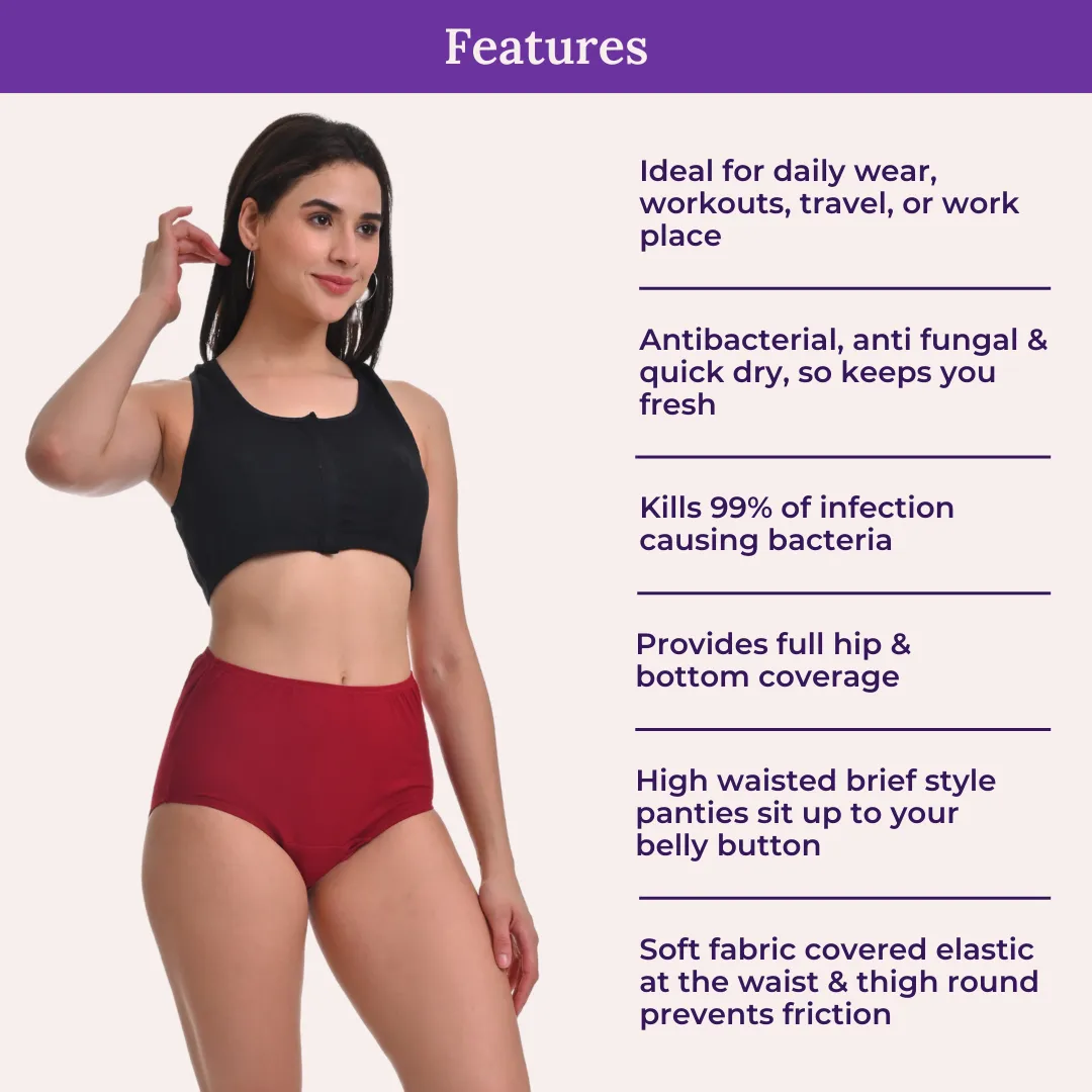 Hygiene Underwear | High Waist | Brief Fit | Prevents UTIs - Image 4