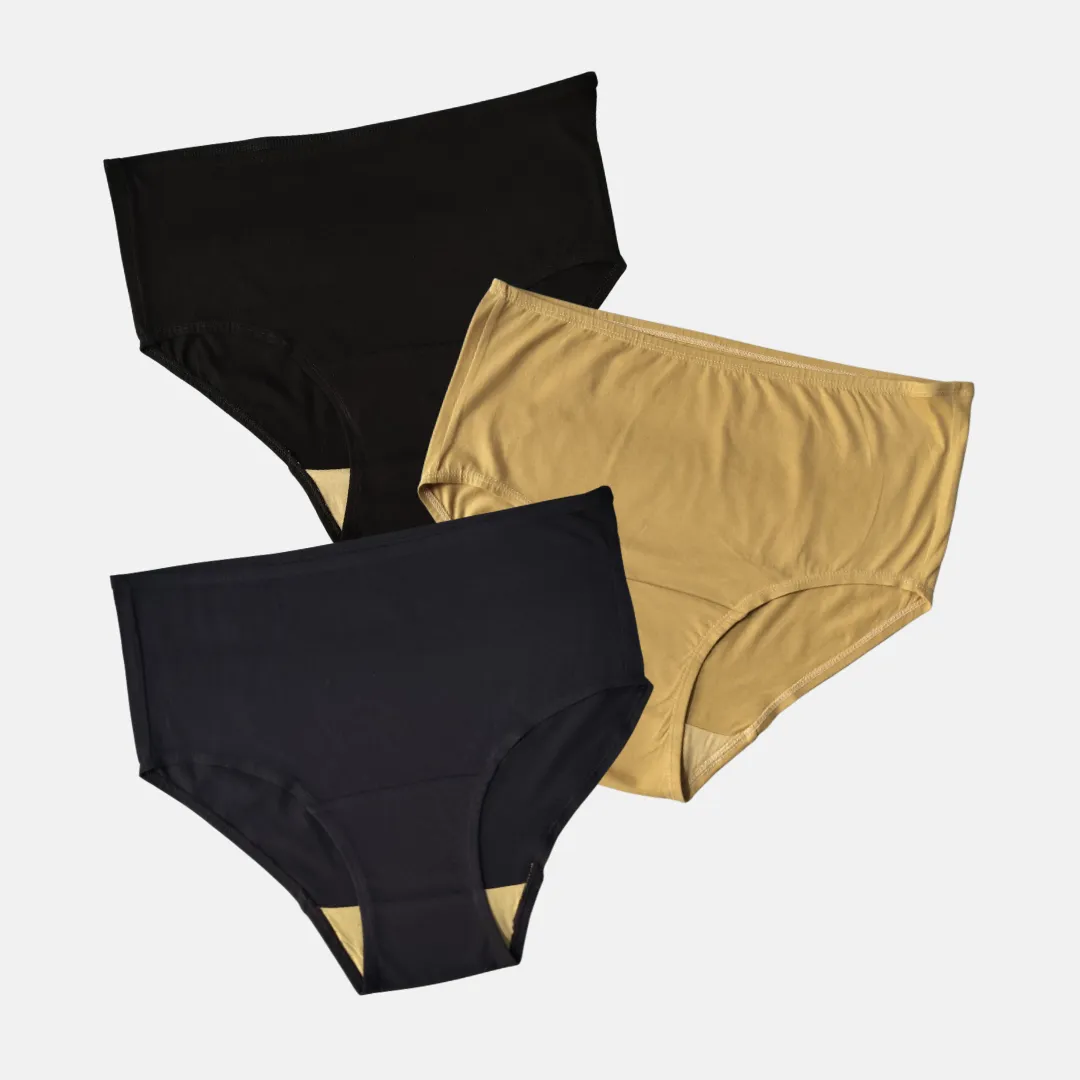 Hygiene Underwear | High Waist | Brief Fit | Prevents UTIs | Pack Of 3