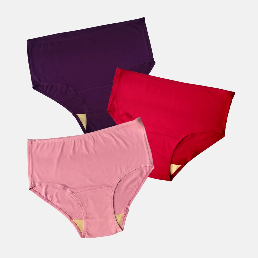Hygiene Underwear | High Waist | Brief Fit | Prevents UTIs | Pack Of 3 - Image 12