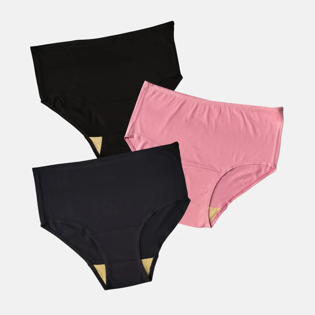 Hygiene Underwear | High Waist | Brief Fit | Prevents UTIs | Pack Of 3 - Image 13