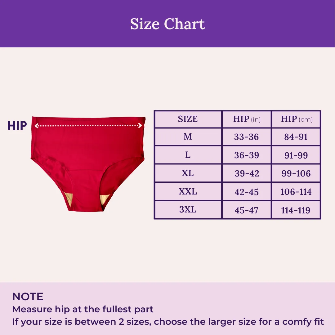 Hygiene Underwear | High Waist | Brief Fit | Prevents UTIs | Pack Of 3 - Image 3