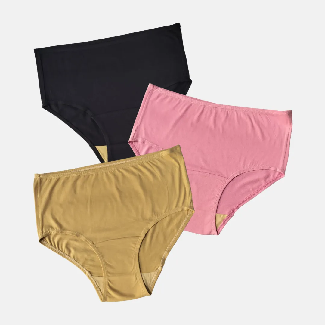 Hygiene Underwear | High Waist | Brief Fit | Prevents UTIs | Pack Of 3 - Image 9