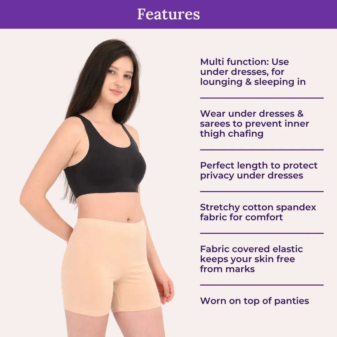 Under Dress Shorts | Full Hip Coverage | Prevents Inner Thigh Chafing - Image 4