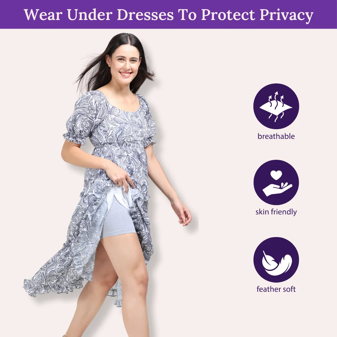 Under Dress Shorts | Full Hip Coverage | Prevents Inner Thigh Chafing | 2 Pack - Image 5