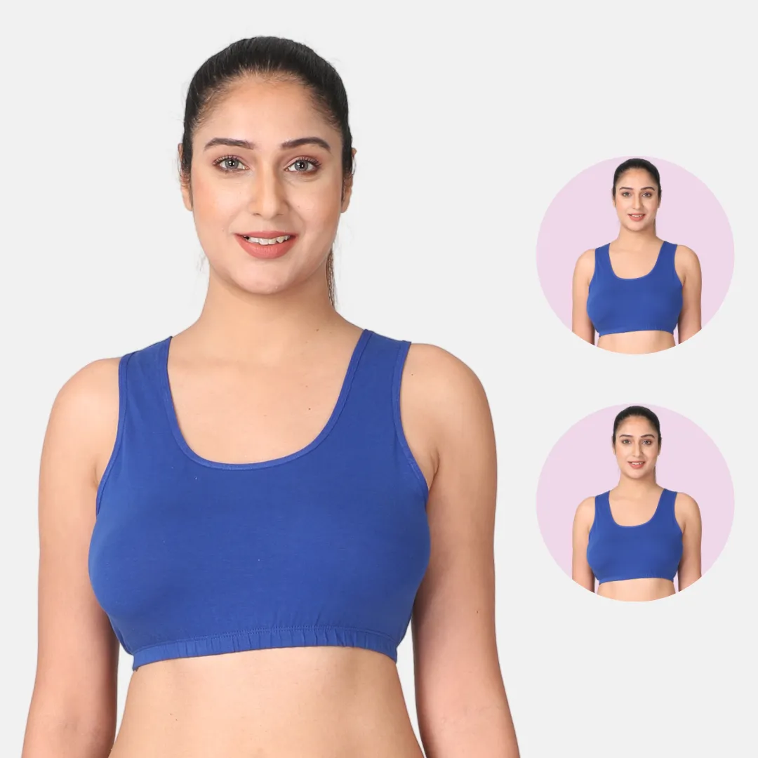 Sleep Bra | Lounge Bra | Non Padded | Non Wired | Full Coverage | Racerback | Pack Of 2 - Image 11
