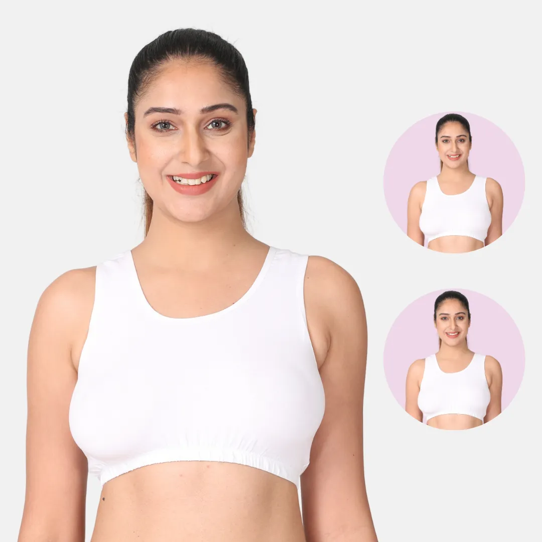 Sleep Bra | Lounge Bra | Non Padded | Non Wired | Full Coverage | Racerback | Pack Of 2 - Image 12
