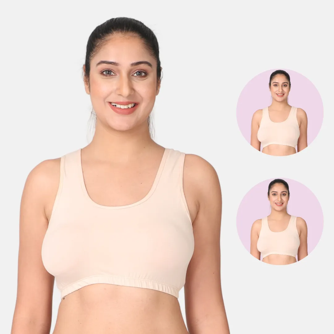 Sleep Bra | Lounge Bra | Non Padded | Non Wired | Full Coverage | Racerback | Pack Of 2 - Image 13