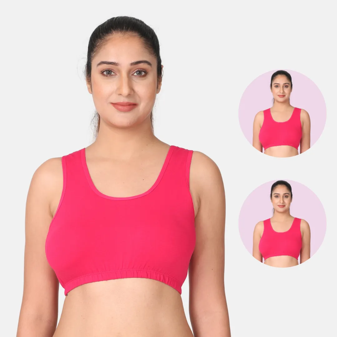 Sleep Bra | Lounge Bra | Non Padded | Non Wired | Full Coverage | Racerback | Pack Of 2 - Image 15