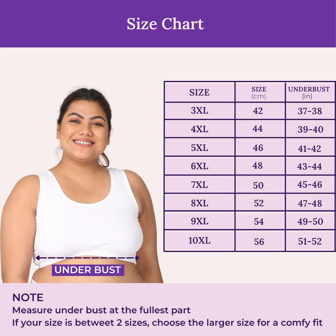 Sleep Bra For Large Breasts | Lounge Bra For Large Breasts | Non Padded | Non Wired | Full Coverage | Racerback - Image 4