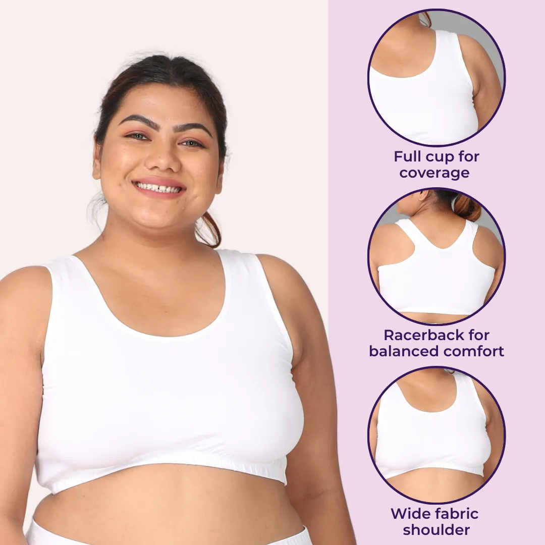 Sleep Bra For Large Breasts | Lounge Bra For Large Breasts | Non Padded | Non Wired | Full Coverage | Racerback - Image 7