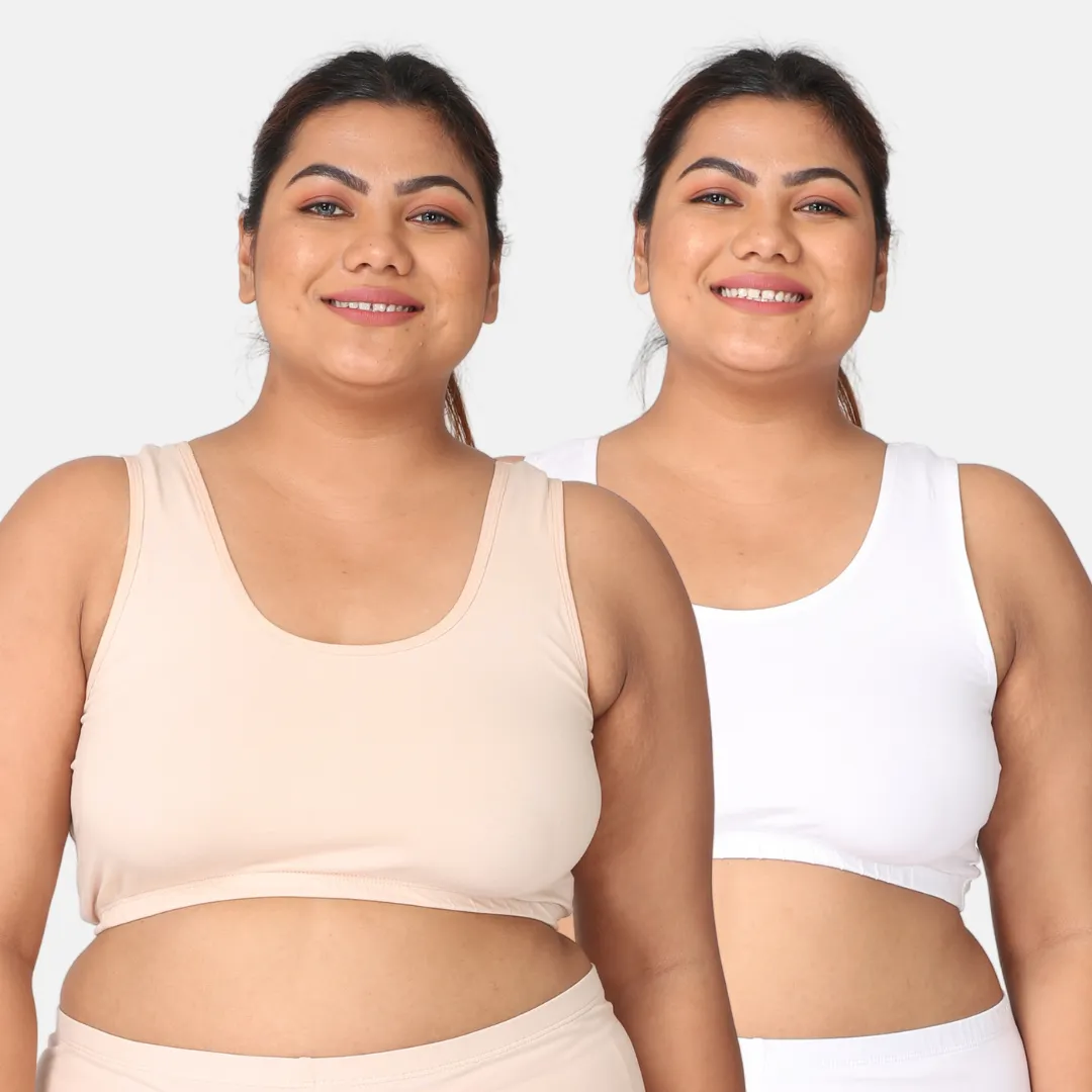Sleep Bra For Large Bust | Lounge Bra For Large Bust | Non Padded | Non Wired | Full Coverage | Racerback | Pack Of 2 - Image 10
